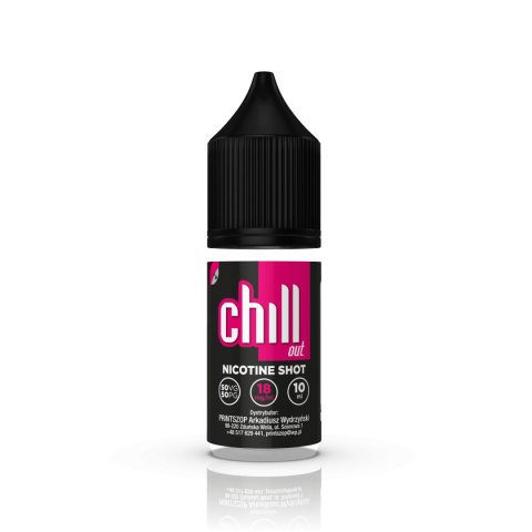 CHILL OUT SHOT NIKOTYNOWY 50VG/50PG 18 MG 10 ML | NOWA AKCYZA 2025