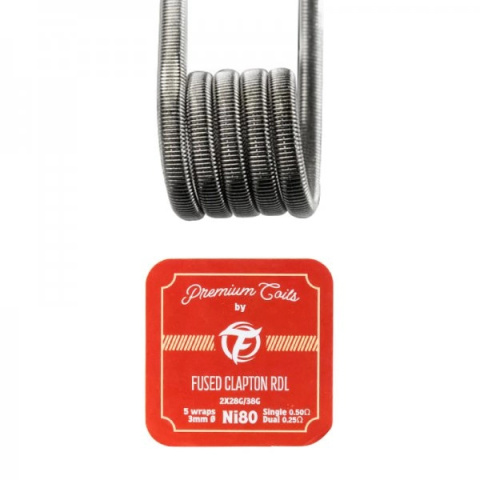 PREMIUM COILS FUSED CLAPTON RDL NI80 0.50 Ω 3 MM Ø (10 SZT)