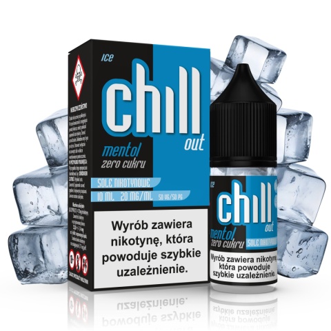 CHILL OUT SALT MENTOL ZERO CUKRU ICE 20MG 10ML