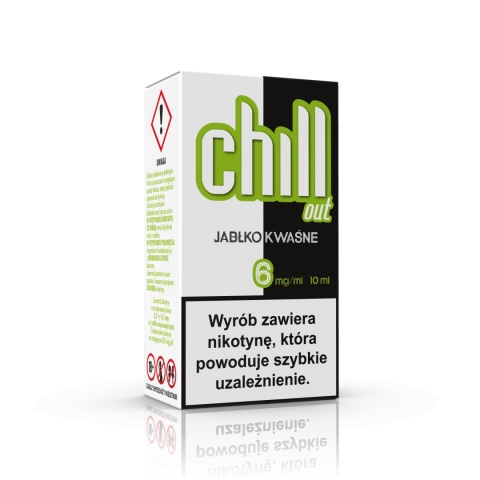LIQUID CHILL OUT 6 MG 10 ML - KWAŚNE JABŁKO