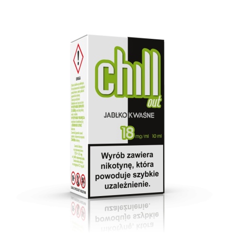 LIQUID CHILL OUT 18 MG 10 ML - KWAŚNE JABŁKO